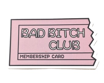Paquete de 2 pegatinas de vinilo de Bad Bitch Club