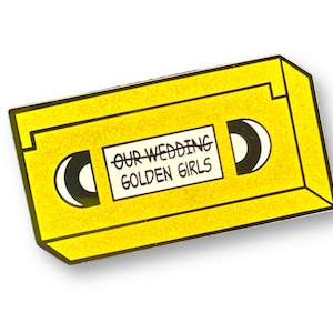 Golden VHS Tape Enamel Pin