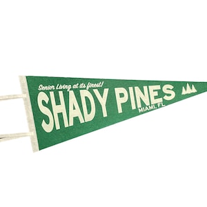 Shady Pines Wimpelkette | Filz Wimpel | Wandbehang | Wohndekor