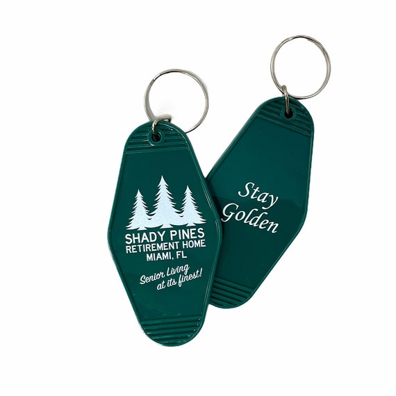 Shady Pines Key Tag Golden Girls Golden Girls Keychain - Etsy