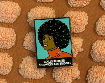 Angela Davis Inspired Enamel Pin
