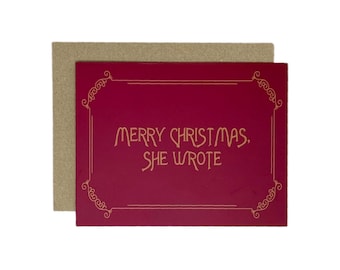 Merry Christmas, She Wrote | Greeting Card