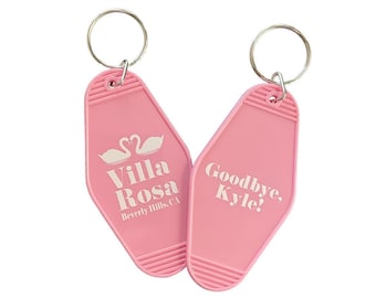 Villa Rosa Key Tag | RHOBH Inspired | Housewives Motel Key Tag