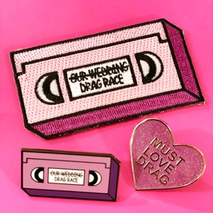 Drag Race Fan 2-pin set and Iron-on Patch