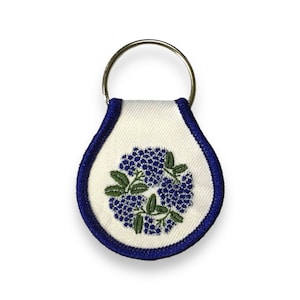 Llavero con parche de uvas vintage