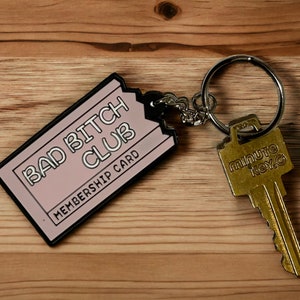 Bad Bitch Club Soft PVC Rubber Keychain