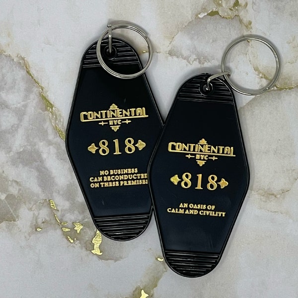 Continental Inspired Key Tag | Room 818 Key Tag