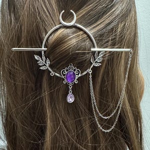 Gothic Fae Amethyst Hair Pin