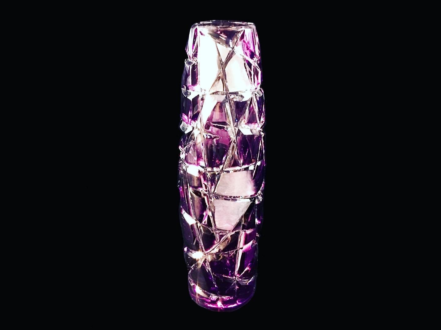 Caesar Crystal Bohemiae Violet to Clear Crystal Mars Bud Vase - Etsy