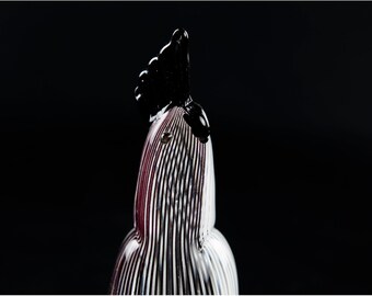 Murano Mezza Filigrana Striped Cockatoo Figurine - Etsy