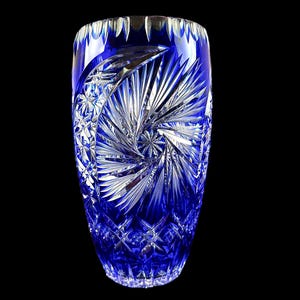 Lausitzer Germany Crystal Vase - Etsy