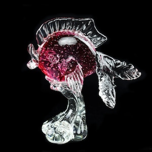 Murano Bullicante Fish Sculpture