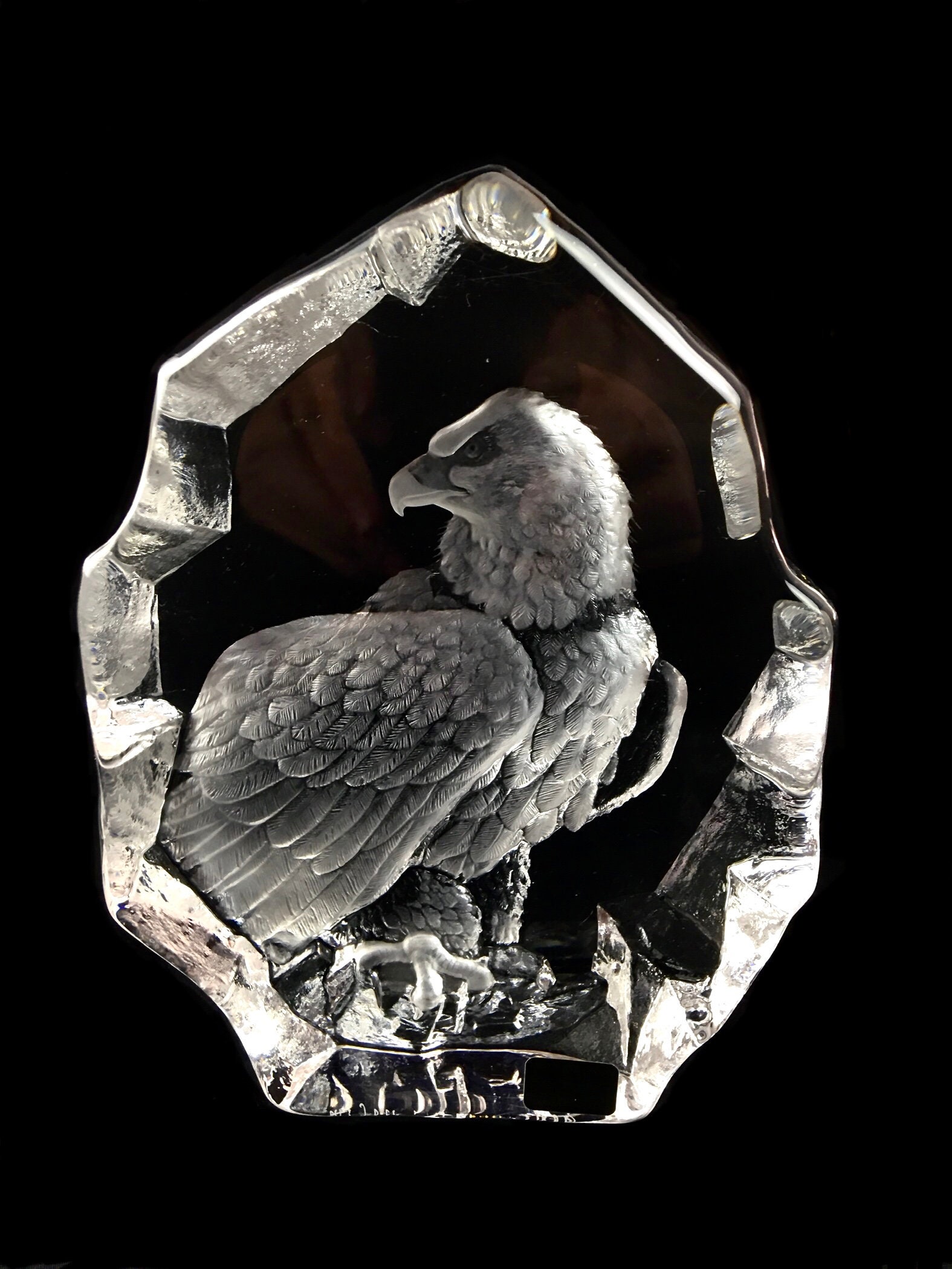工芸品 MATS JONASSON SWEDEN LEAD CRYSTAL EAGLE s-l400.jpg