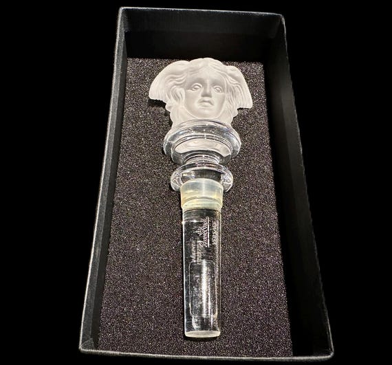 Versace by Rosenthal Clear and Frosted Medusa Lumiere Bottle