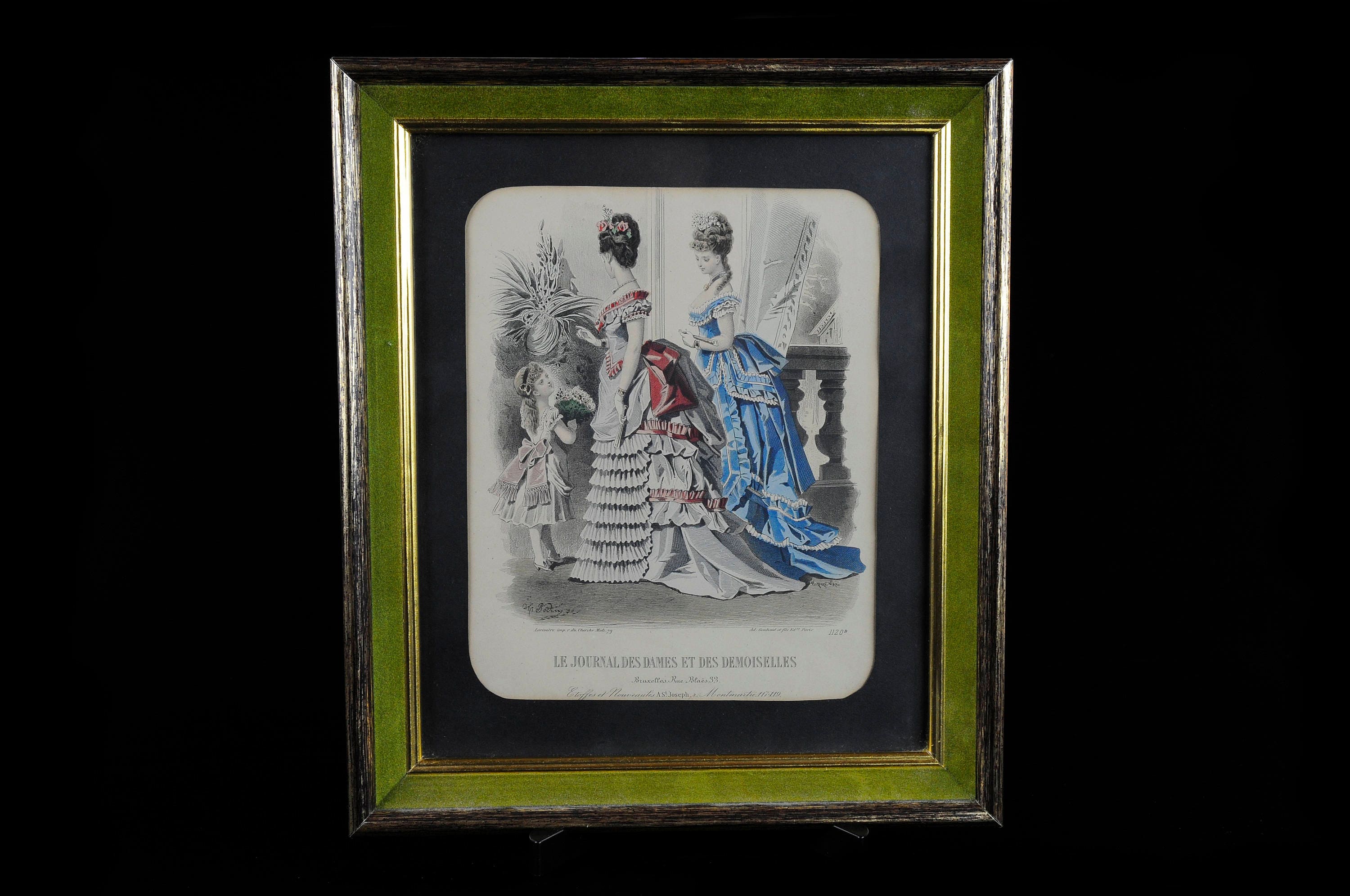 絵画 Le Journal des Dames et des Demoiselles Framed Le Journal Des Dames Et Des Demoiselles Plate 1120b