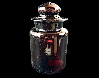 Takahashi for Gumps Plum Glass Lidded Canister Jar