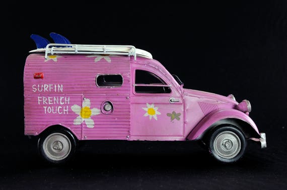 J.R.D　CITROEN　1200K　CAMION　1958年フランス製当時物 Vintage Hand Painted Tin Toy Truck--citroen C2V Surfin French