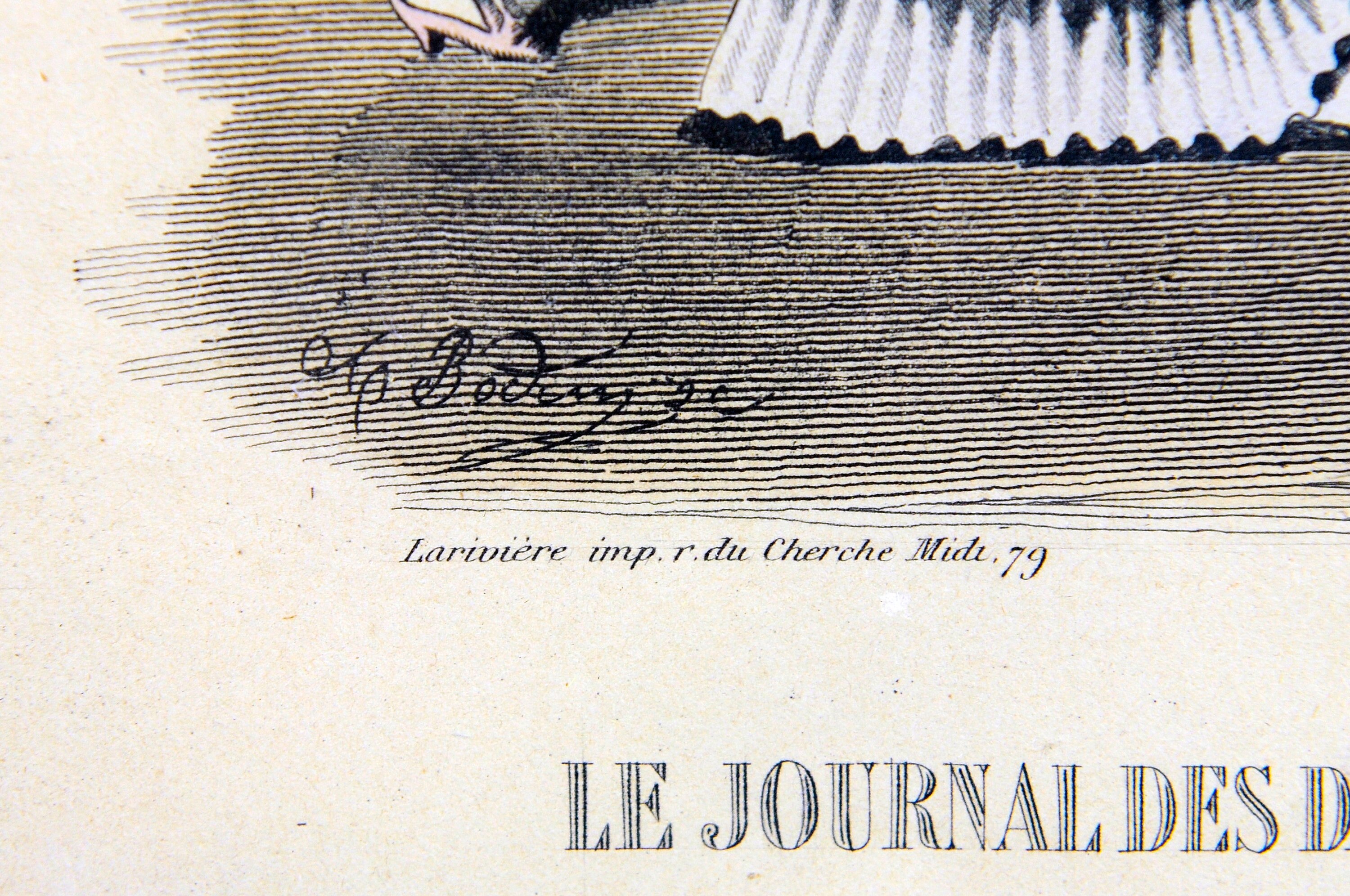 Framed Le Journal Des Dames Et Des Demoiselles Plate 1120b