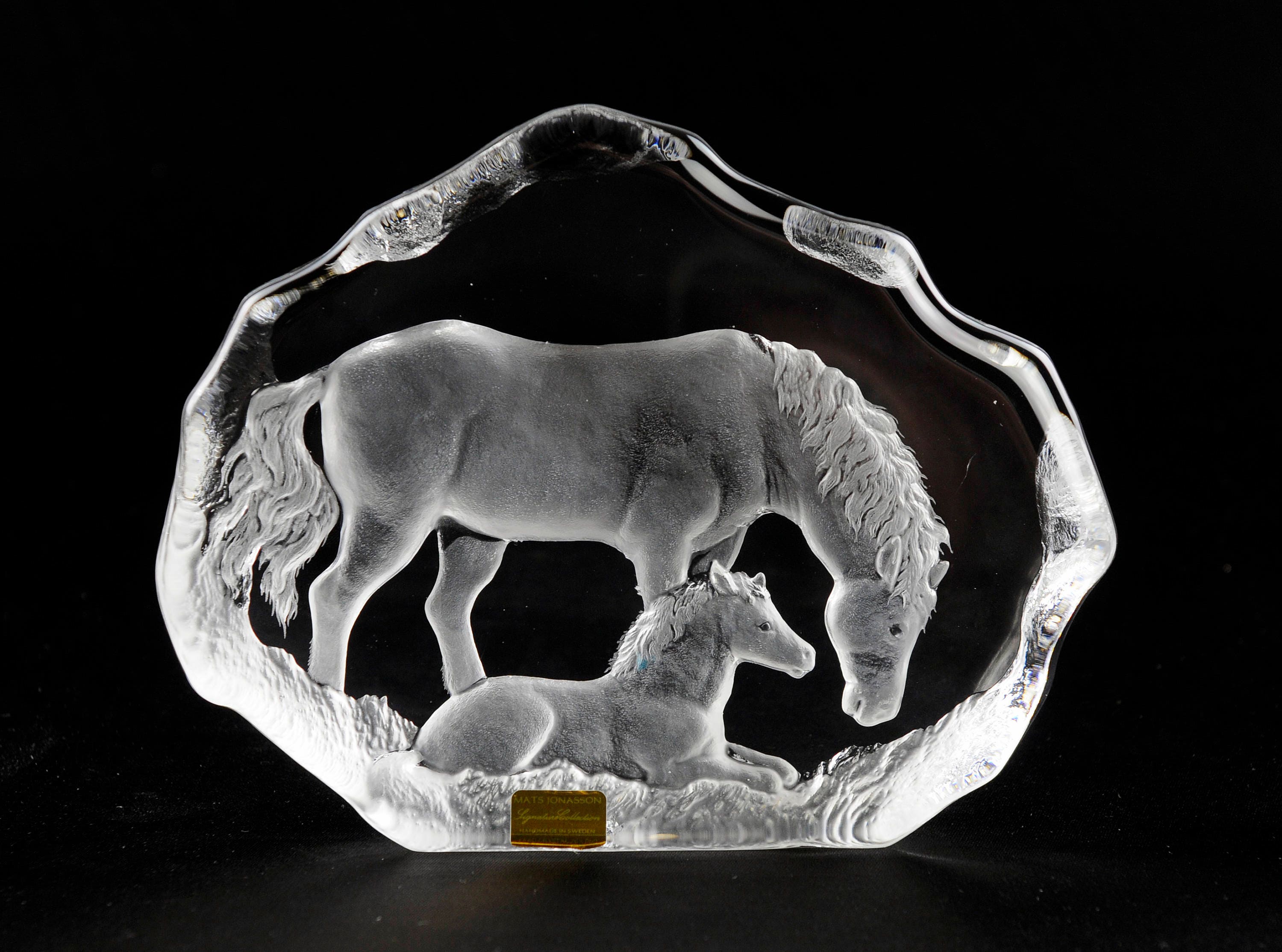 Vintage Mats Jonasson Crystal 譲ろ Horse&Foal Vintage Mats Jonasson Crystal 譲ろ Horse&Foal