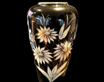 Scheurich 517 38 Black Hand Painted 15 Inch Vase