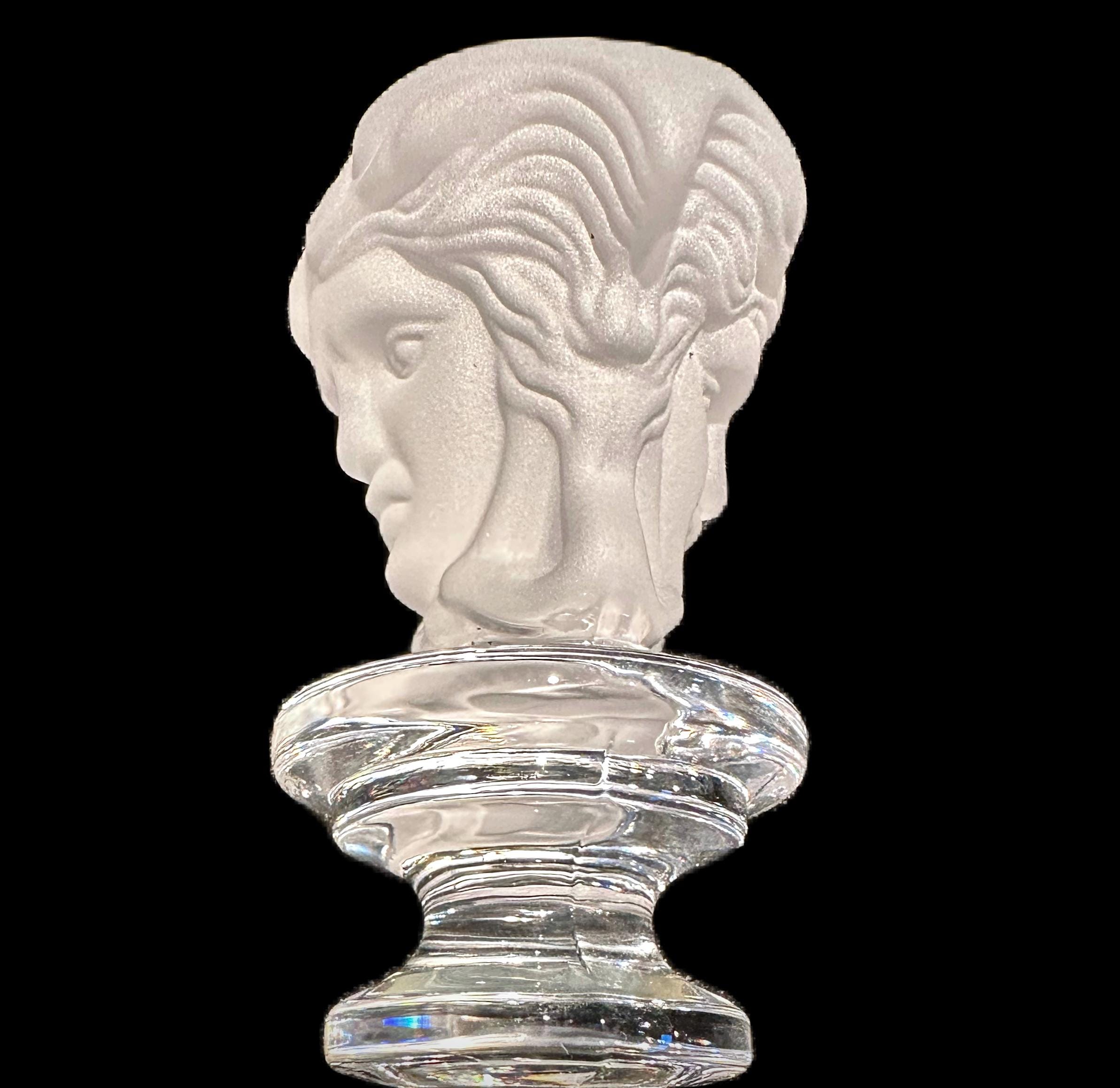Versace by Rosenthal Clear and Frosted Medusa Lumiere Bottle