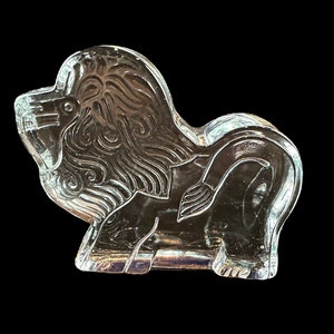 Dansk Crystal Zoo Lion Paperweight
