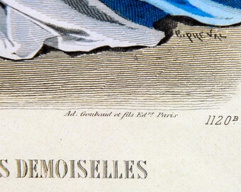 Framed Le Journal Des Dames Et Des Demoiselles Plate 1120b-- 1873