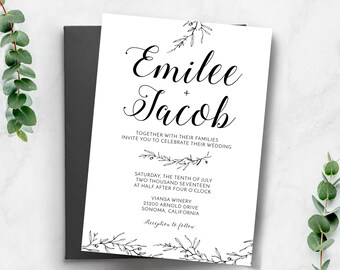 wedding invitations paper etsy ca