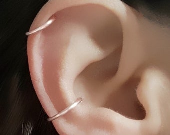 Ear Cuff, Ear Cuffs No Piercing, Silver Ear Cuff, Ear Wrap, Rose Gold Ear Cuff, Fake Piercing, Dainty Earrings, Simple Ear Cuff, Single Hoop