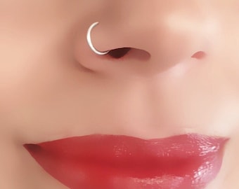 Fake Nose Ring, Fake Nose Piercing, Fake Nose Ring Gold, Faux Nose Piercing, Silver Fake Nose Ring, Faux Nose Ring, Fake Nose Ring Rose Gold