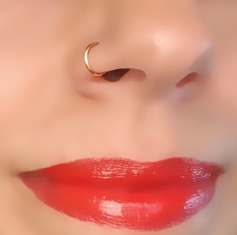 Fake Nose Ring Fake Nose Piercing Fake Nose Ring Gold Faux Etsy