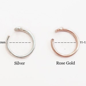 Ear Wrap, Ear Cuff No Piercing, Ear Cuff, Silver Ear Cuff, Rose Gold Ear Cuff, Single Hoop Ear Cuff, Fake Piercing, Conch Ear Cuff, Gift image 3