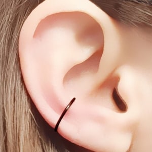 Ear Wrap, Ear Cuff No Piercing, Ear Cuff, Silver Ear Cuff, Rose Gold Ear Cuff, Single Hoop Ear Cuff, Fake Piercing, Conch Ear Cuff, Gift image 6
