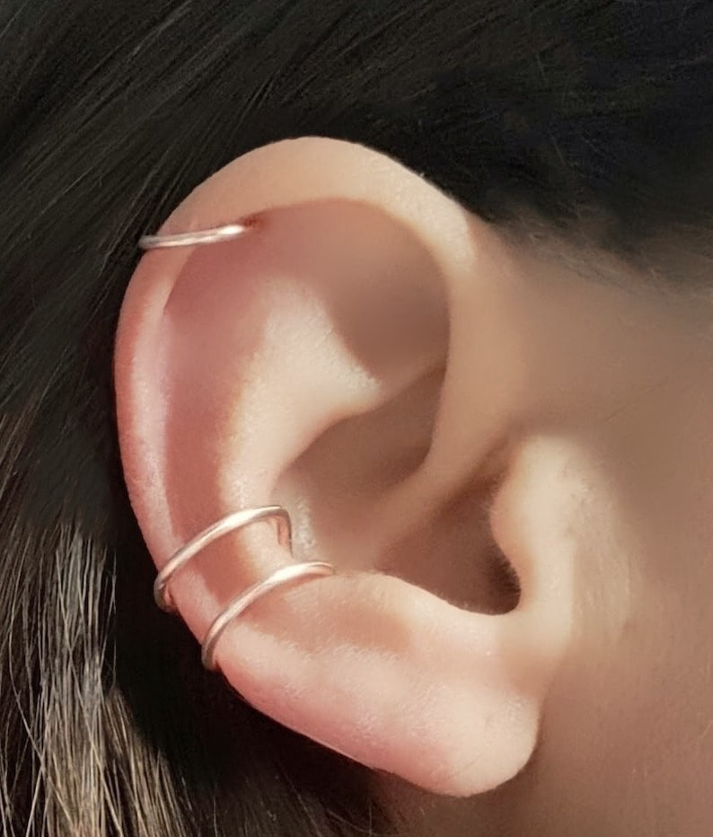 Ear Cuffs No Piercing Ear Wrap Ear Cuff Fake Piercing Etsy UK