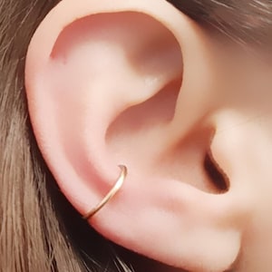 Ear Wrap, Ear Cuff No Piercing, Ear Cuff, Silver Ear Cuff, Rose Gold Ear Cuff, Single Hoop Ear Cuff, Fake Piercing, Conch Ear Cuff, Gift image 5