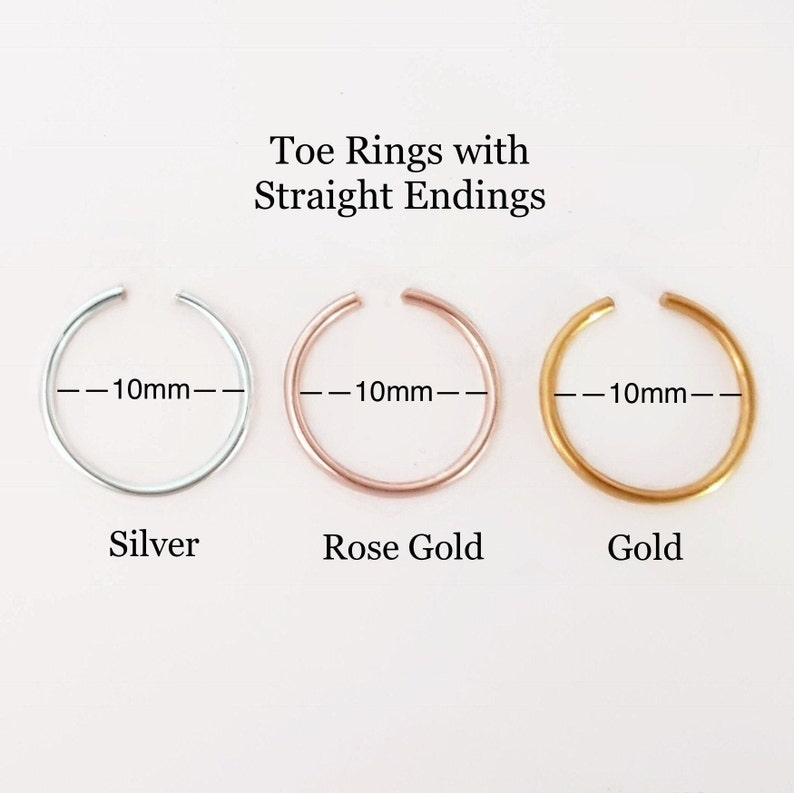 Toe Ring, 2 silver Toe rings, Toe Rings, 2 Rose Gold Toe Rings, Silver Midi Toe Ring, Foot Jewelry, Foot ring, Band Toe Ring, Body Jewelry 3 colors/toe rings