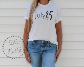 Download Bella Canvas 3001 Mockup Tee Shirt Model Mockup Unisex T Shirt 3001 White Fall Mockup Digital Download Flatlay Mock Up Free Downloads Fonts Templates And Mockups PSD Mockup Templates