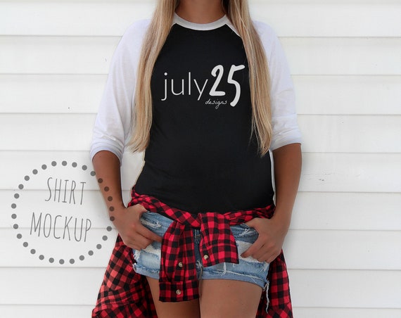 Download Free Bella Canvas 3200 Raglan Tee Unisex 3 4sleeve ...