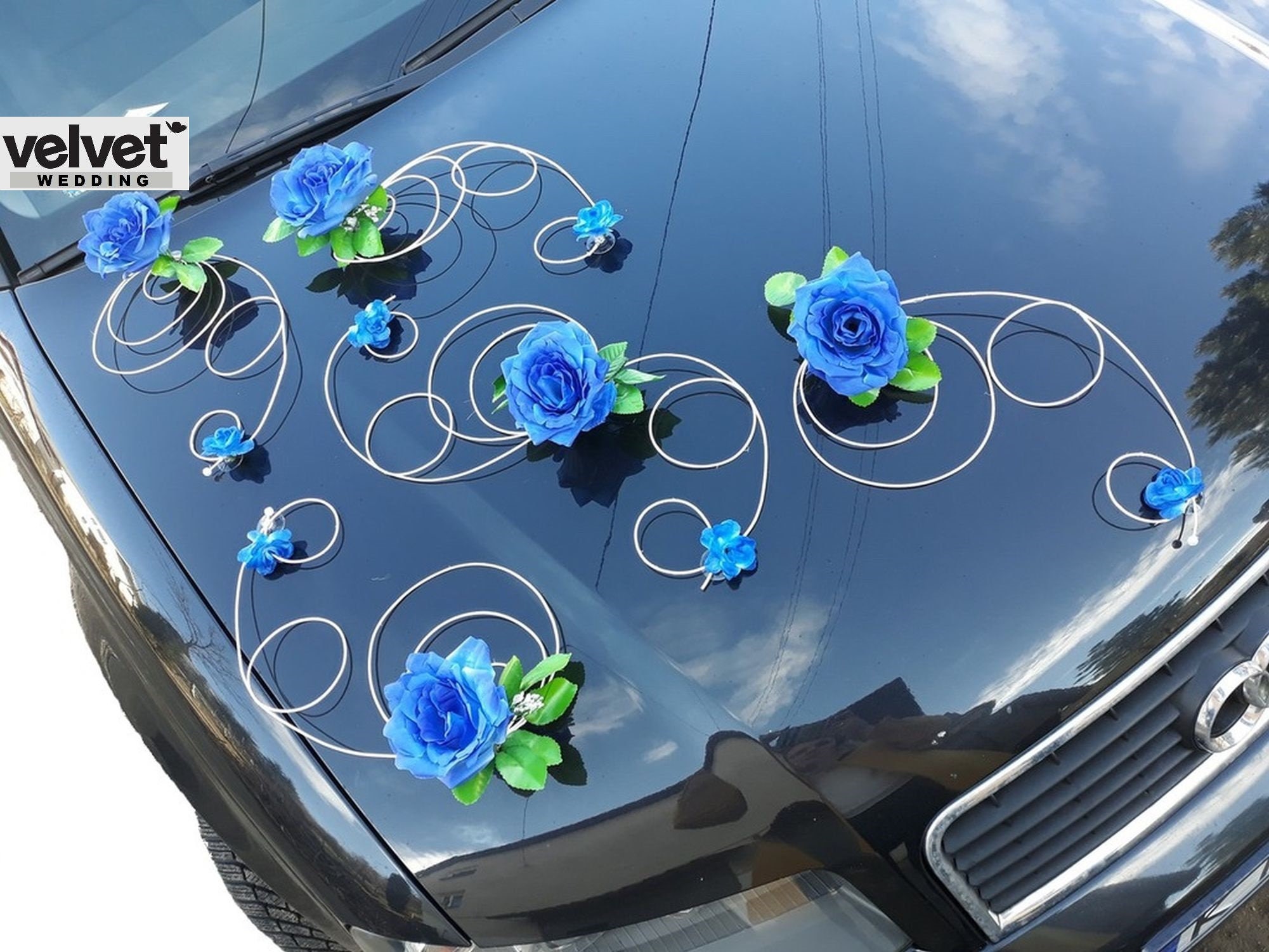 Blue sale car decorations