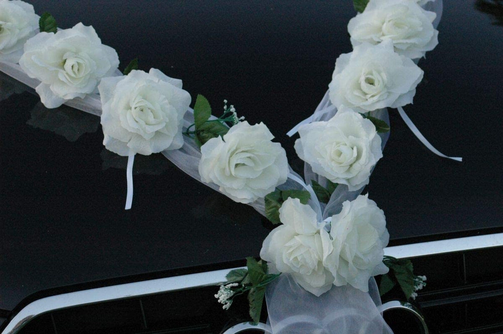 Eforcase Decorazione Floreale Per Auto Da Sposa – Kit Fai Da Te Con Rose Artificiali E Ventose, Impermeabile, Per Matrimoni, Feste Ed Eventi