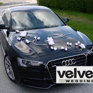 Decoración de coches para bodas / Kit para coches de bodas / Decoración floral única / Decoración de coches para eventos de ferias de bodas