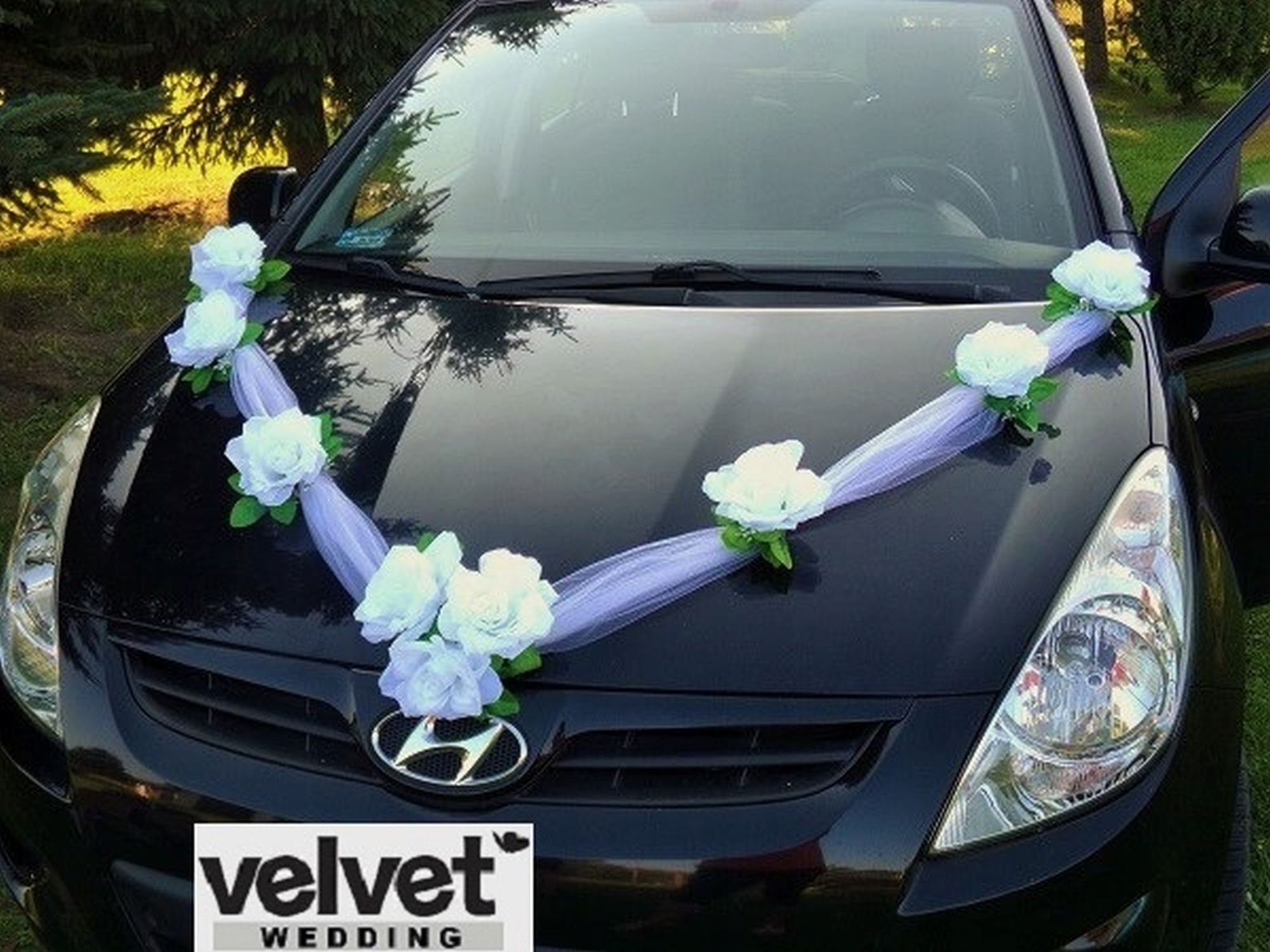 Colours Wedding Car Decoration Kit Organza Decorations Artificial ...