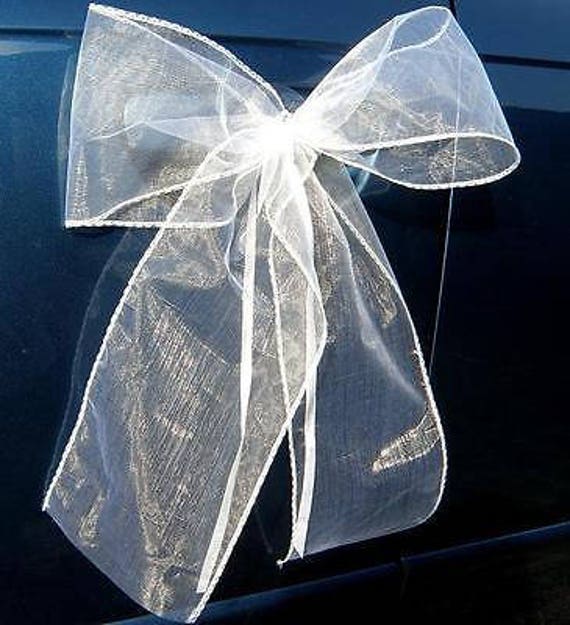 Unique Wedding Car Decoration Kit set White hearts & roses FREE door ribbons 