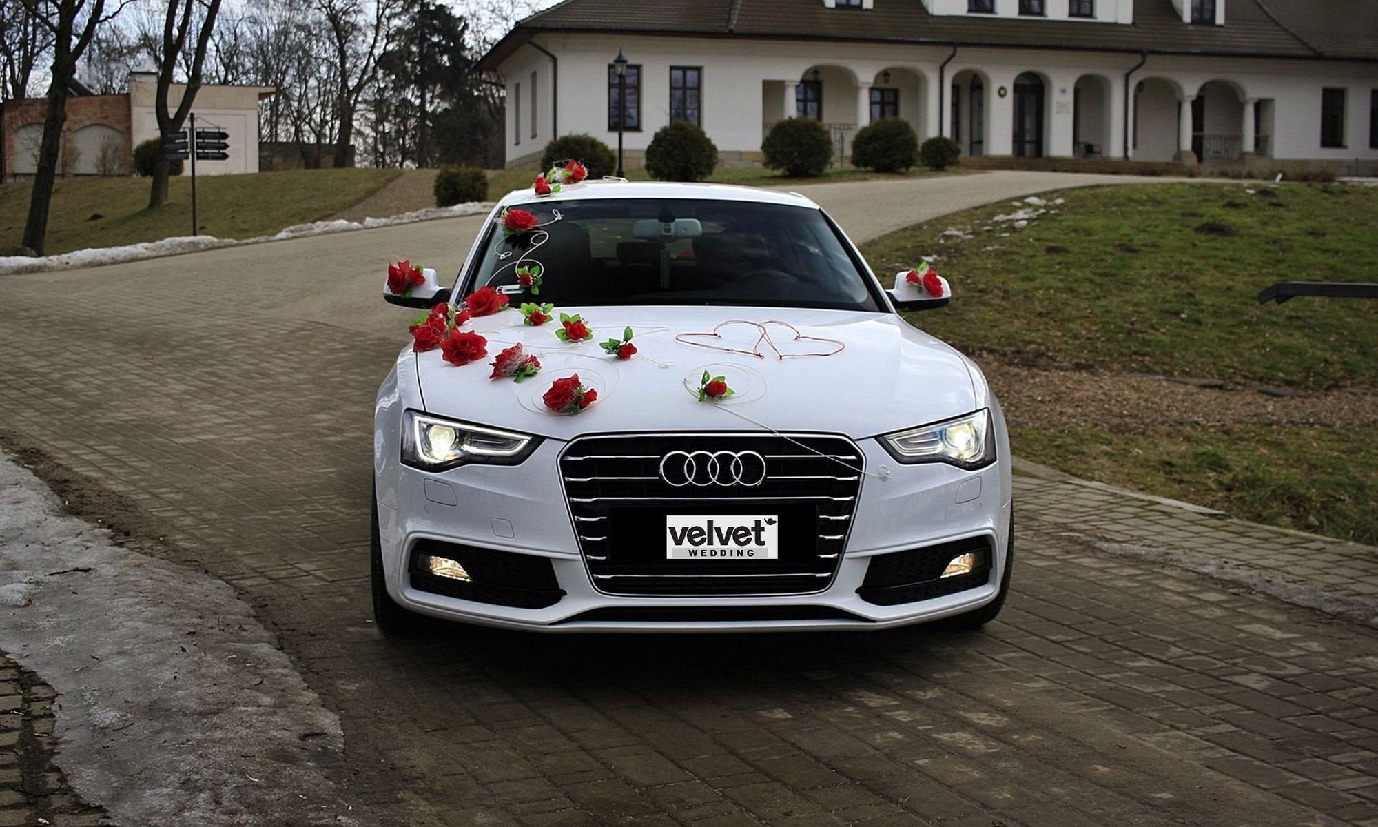 Rote Rosen Auto Dekoration Kit Auto Dekor Band Hochzeit Fair Künstliche  Blumen Farbe sichere Dekoration Voiture Mariage Hochzeitsdeko - .de