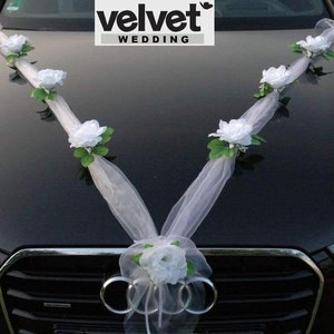 Organza Wedding Car Decoration | Wedding Car Kit | Unique Flower Decor | Wedding Fair Event Car Decoration | Car decoration for wedding