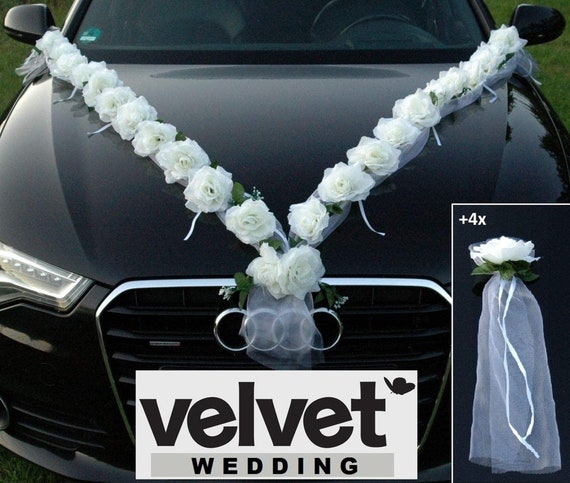 Hochzeit Auto Deko Set Organza Hochzeitsdeko Girlandenband Fair