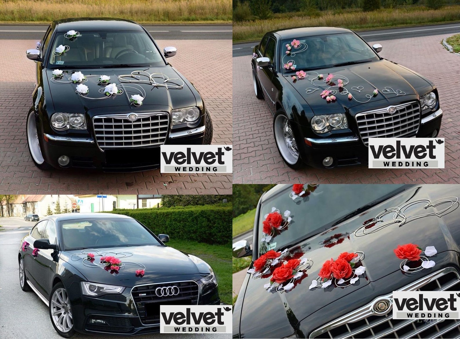 Wedding Car Decorations Wedding Car Kit Unique Flower Decor Wedding
