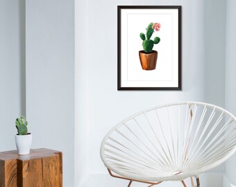 Botanical Art Print, Cactus Art Print, Modern Cactus Art, Cactus Paintings Giclee Print, Cactus Wall Art, Botanical House Plant Art Prints