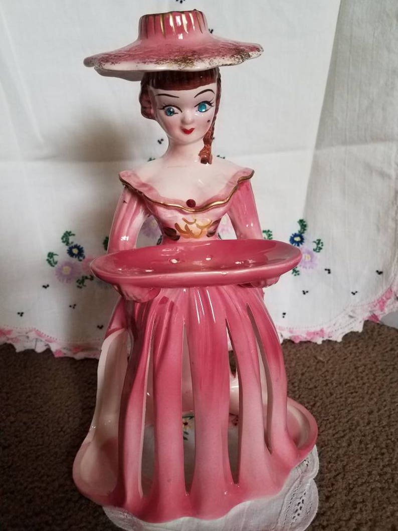 Vintage Kreiss Napkin Lady With Salt Shaker Girl in Great Etsy