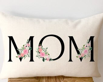 Mothers Day Gift from Husband, Mom Pillow, Lumbar Pillow Cover, Mothers Day Gift from Daughter, Birthday Gift for Mom From Kids, Mom Gift